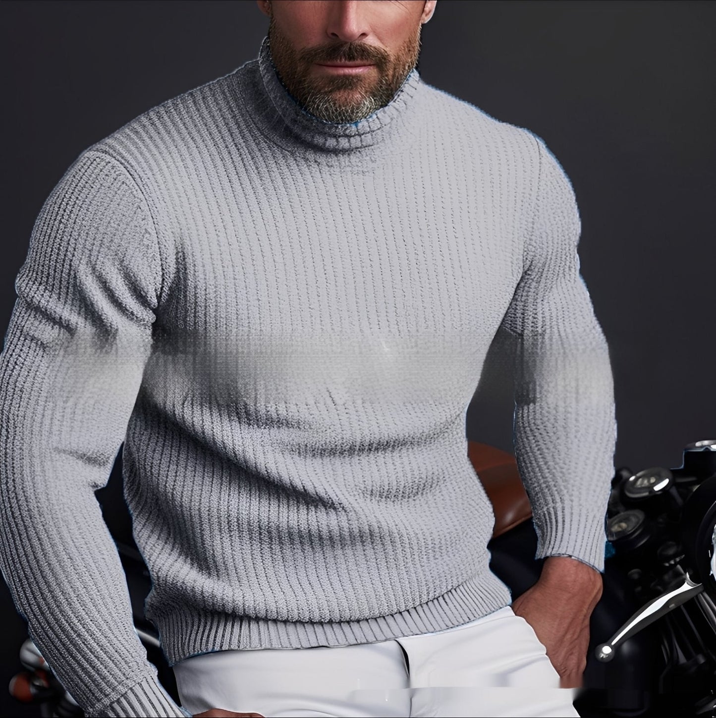 Randolf - Pulover simplu și elegant cu guler pentru bărbați