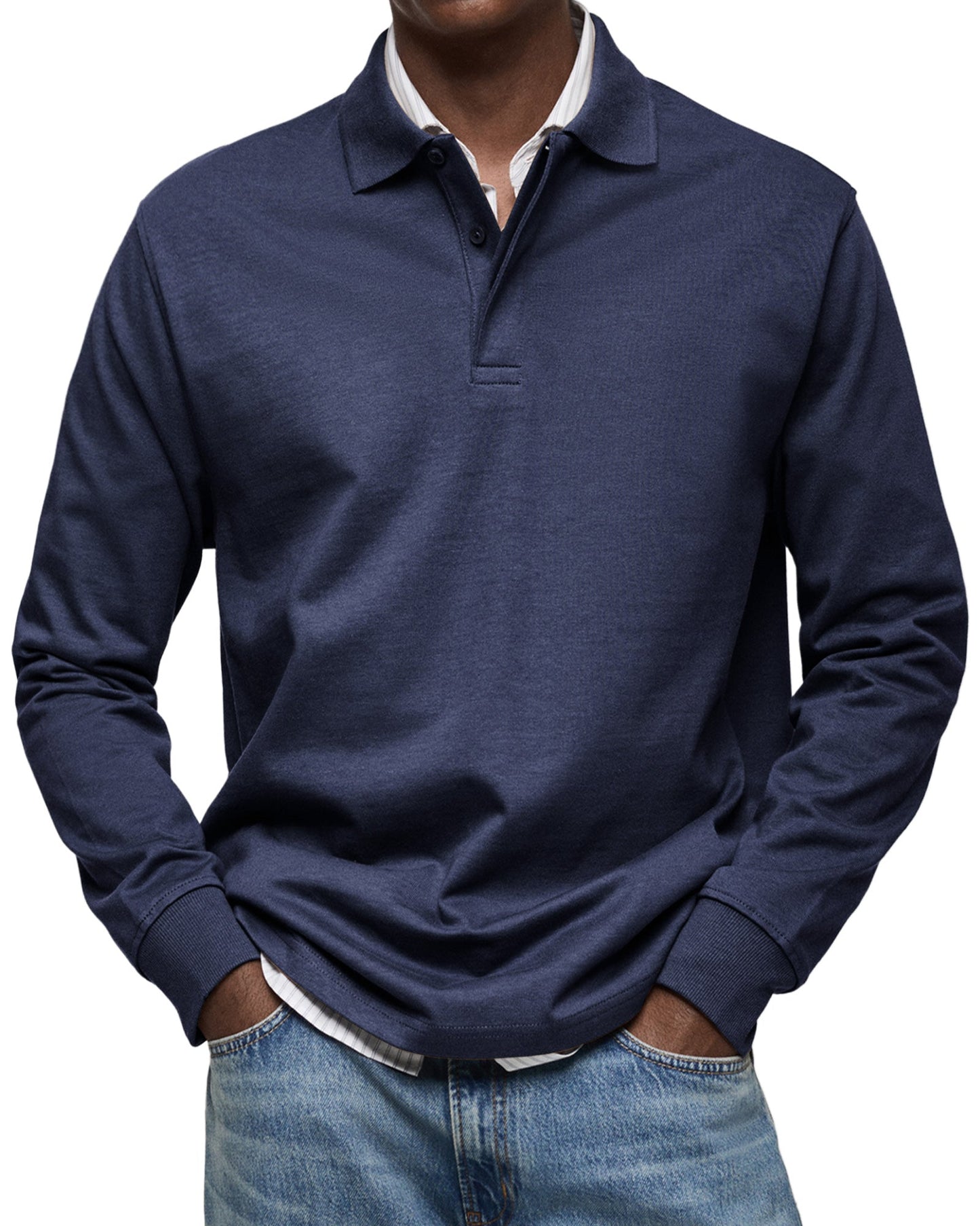 Dewey - Tricou Polo Simpatic cu Mâneci Lungi pentru Bărbați