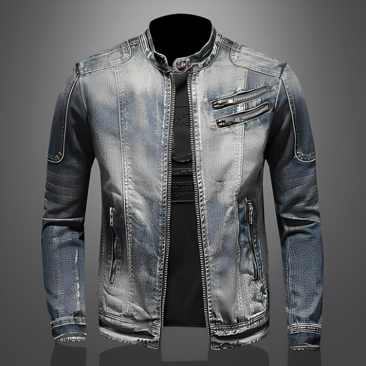 Lucas - Geacă din denim elegantă cu buzunare pentru bărbați