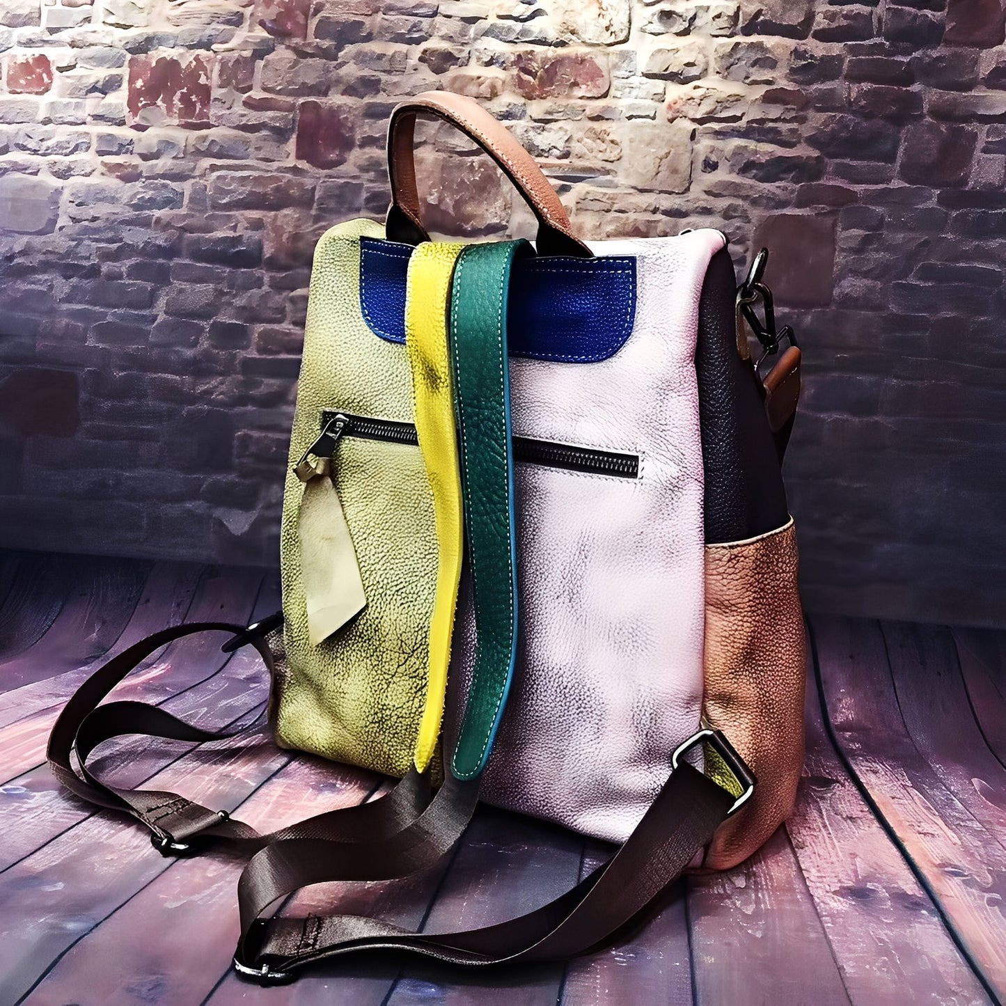 Alayna - Clasic rucsac din piele pentru femei