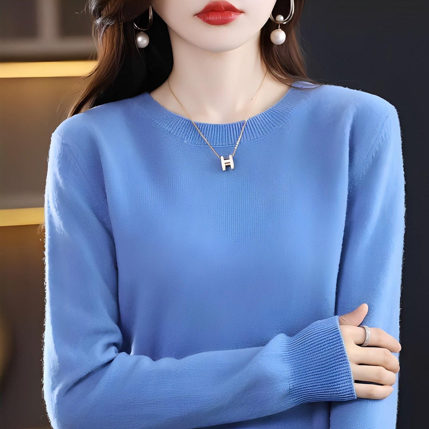 Julia - Pulover de lână frumos, cu croială strâmtă pentru femei
