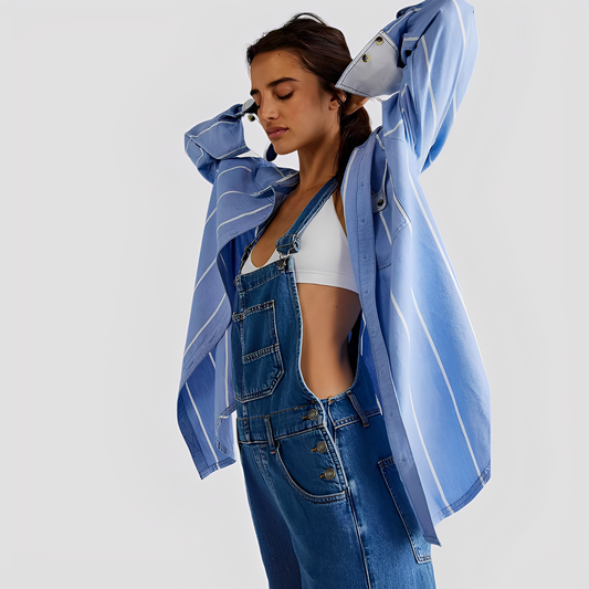 Mildred - Salopetă clasică și confortabilă din denim pentru femei