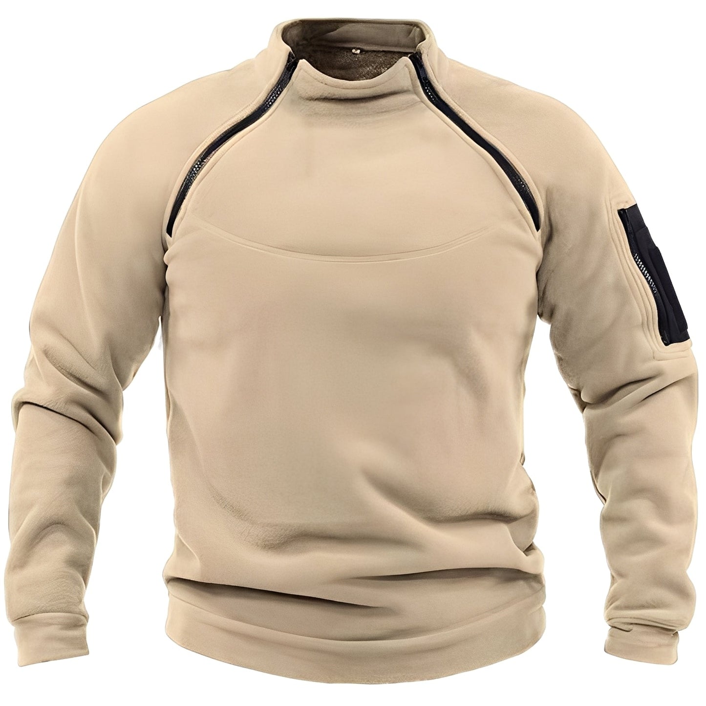 Wilbur - Pulover călduros din fleece cu fermoar pentru bărbați