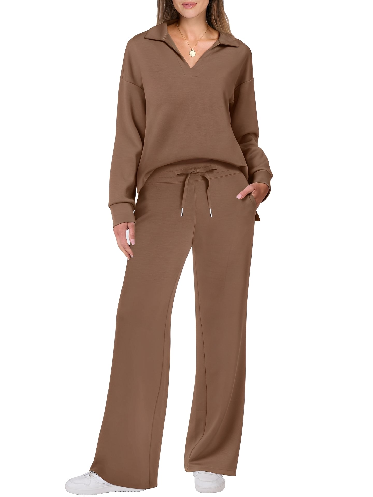 Justina - Set confortabil cu pulover și pantaloni pentru femei