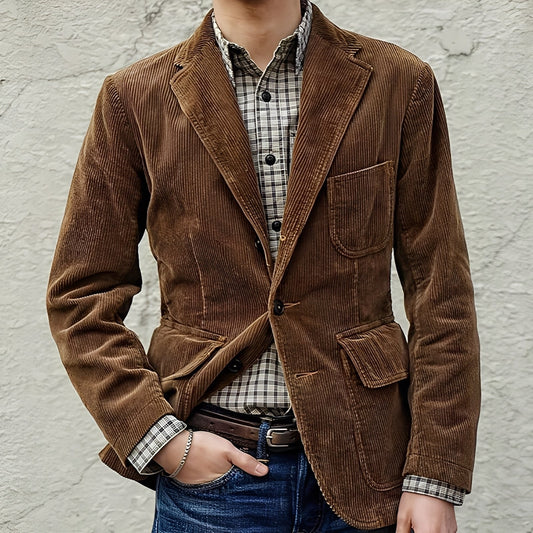 Dalton - Jachetă casual din lână cu buzunare pentru bărbați