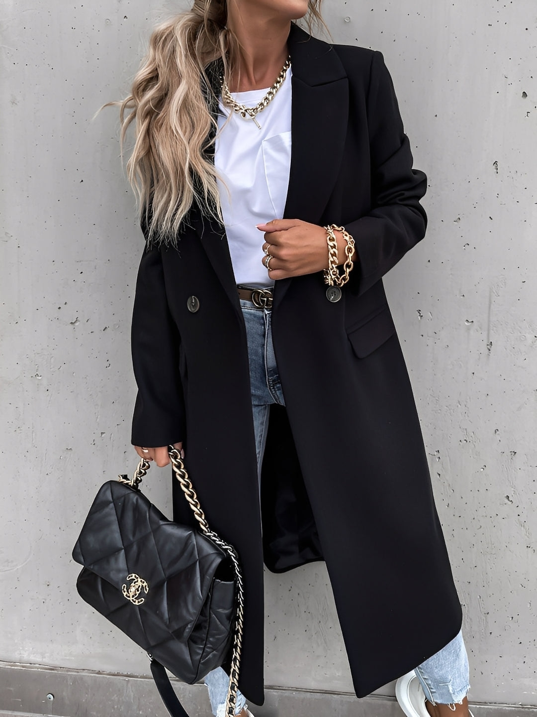 Moriah - Mantou de lână stilat și călduros pentru doamne