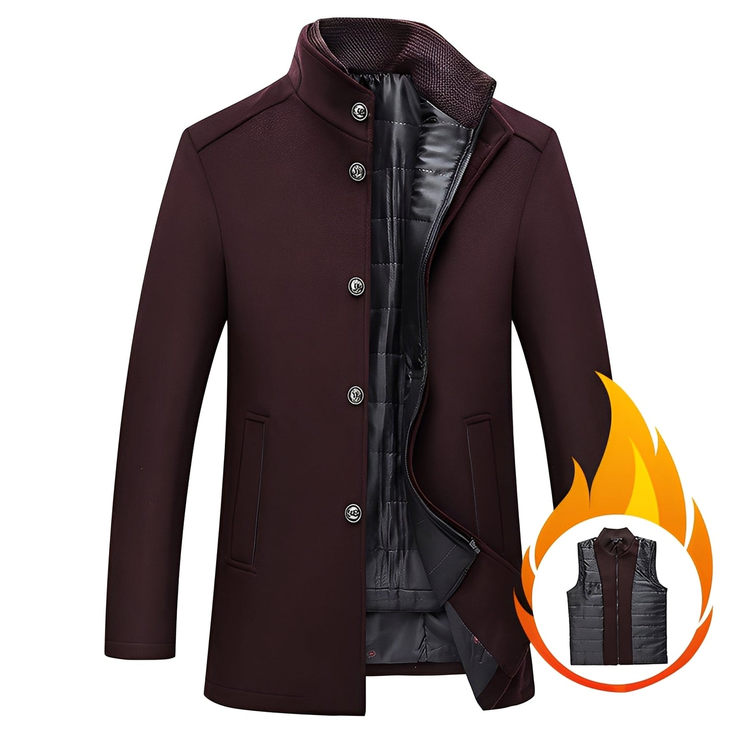 Axton - Jachetă modernă din lână cu vestă pentru bărbați