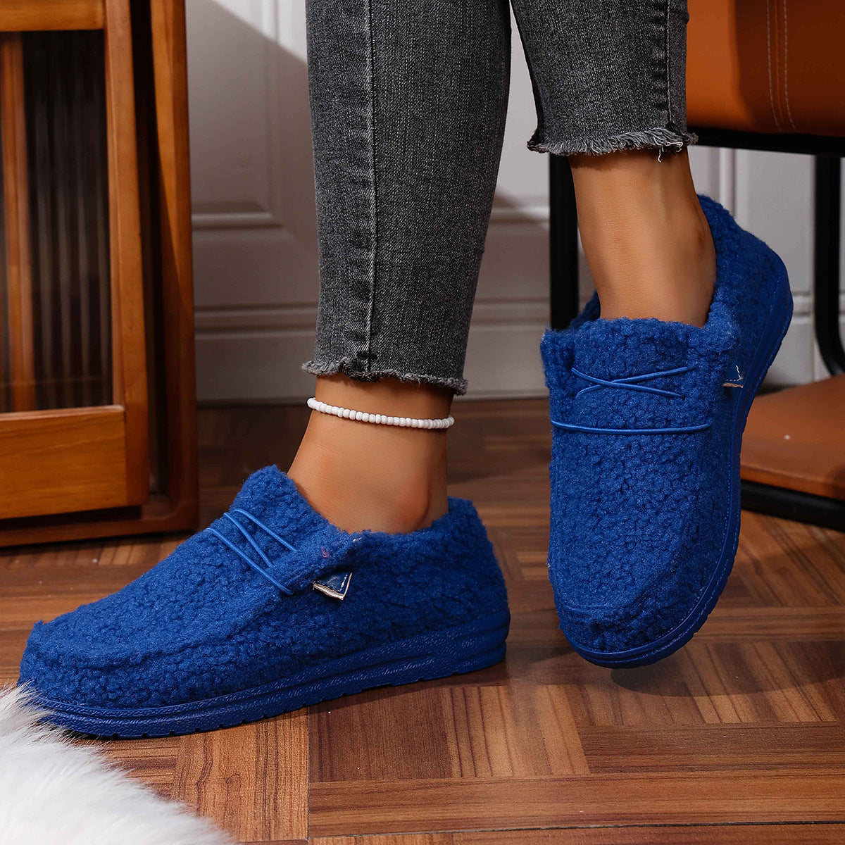 Mellony - Pantofi plați Teddy eleganți pentru femei