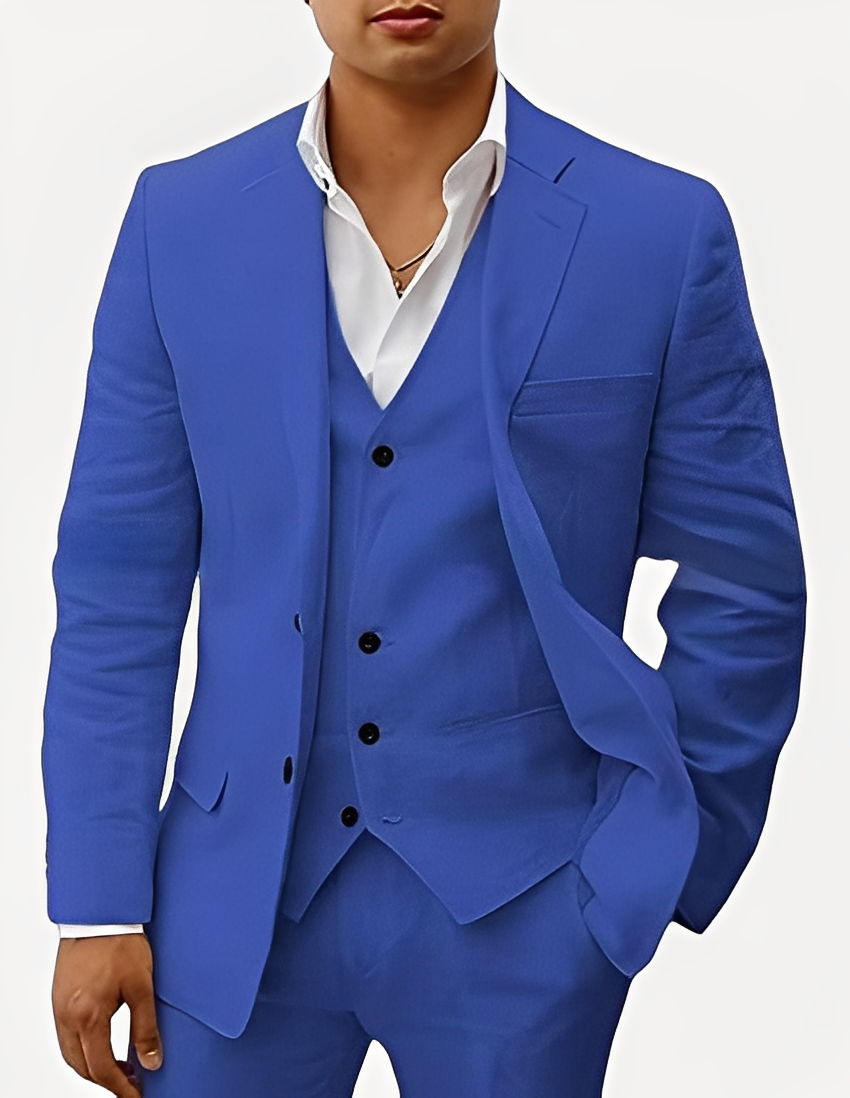 Beckham - Costum elegant din in compus din trei piese pentru bărbați