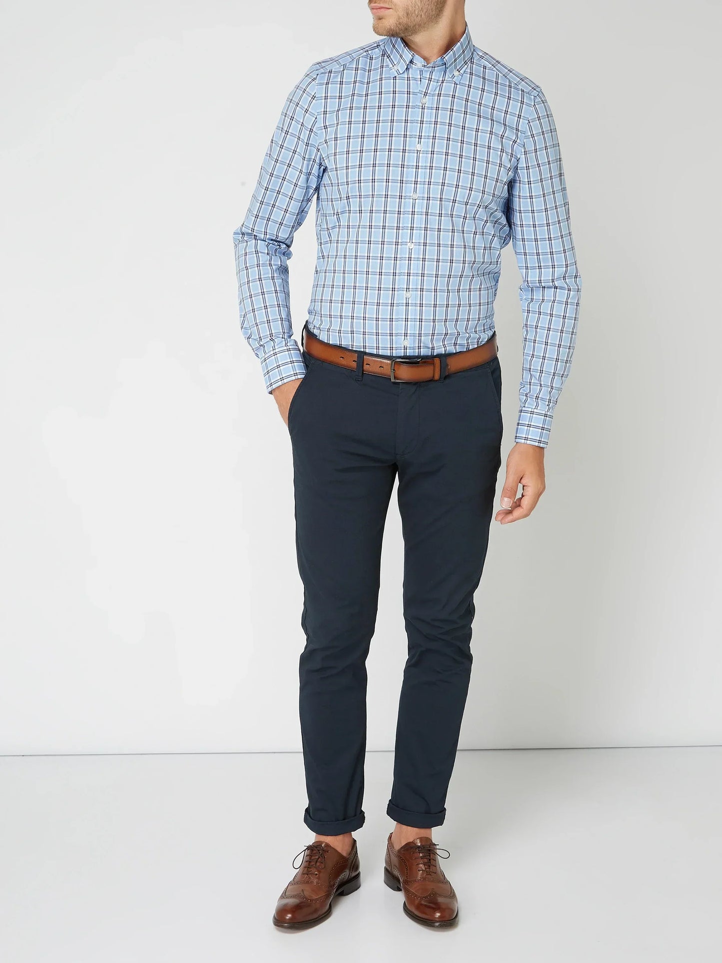 Louis – Cămașă din bumbac cu model în carouri