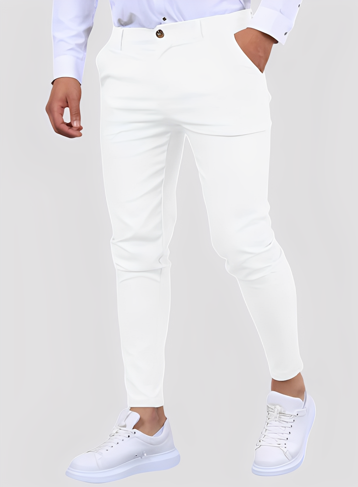 Reynard - Pantaloni pentru bărbați, skinny, formali și flexibili