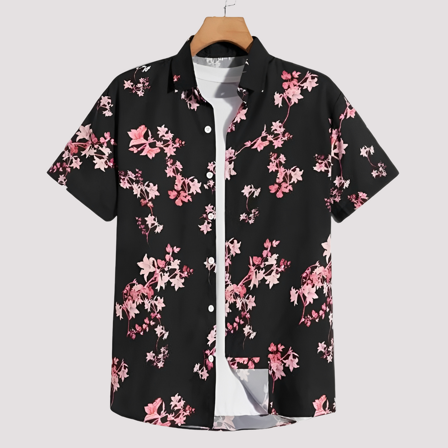 Arjun - Cămașă casual cu print hawaian pentru bărbați