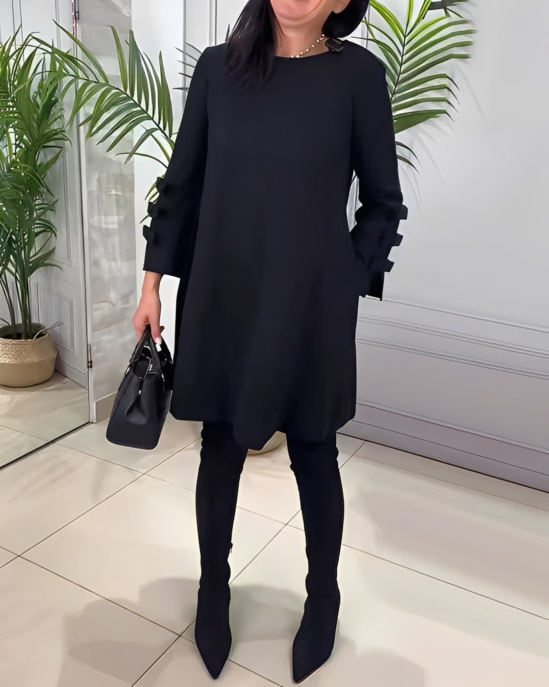 Elenora - Rochie elegantă cu mâne lungi pentru femei