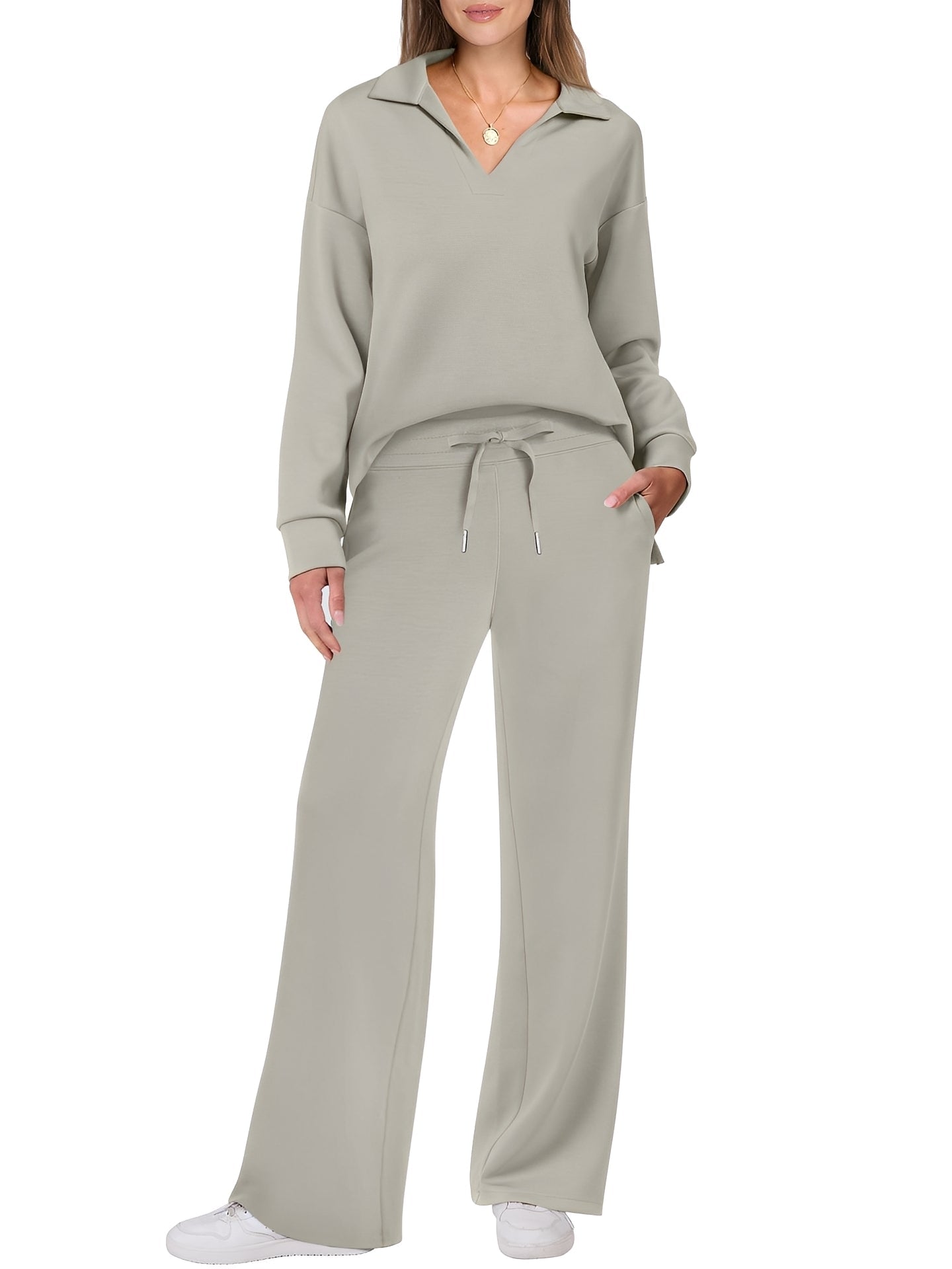 Justina - Set confortabil cu pulover și pantaloni pentru femei