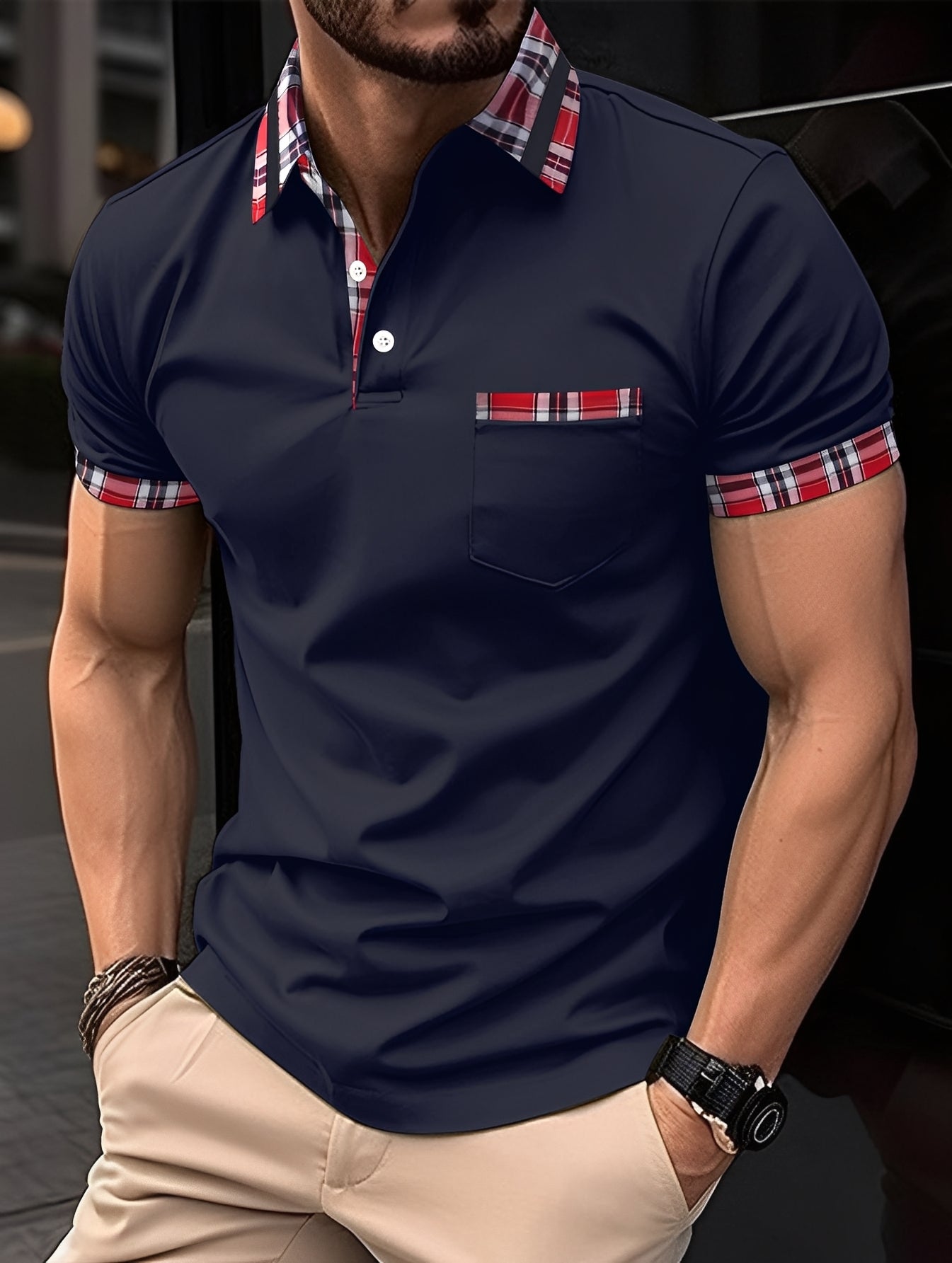 Ryker - Polo elegant pentru bărbați cu buzunar