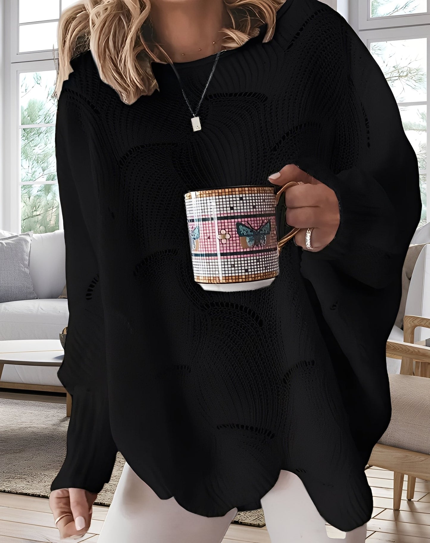 Kassandra - Pulover stilat, cu decupaj, pentru femei