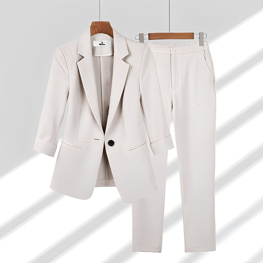 Andrea - Set elegant de sacou și pantaloni pentru doamne