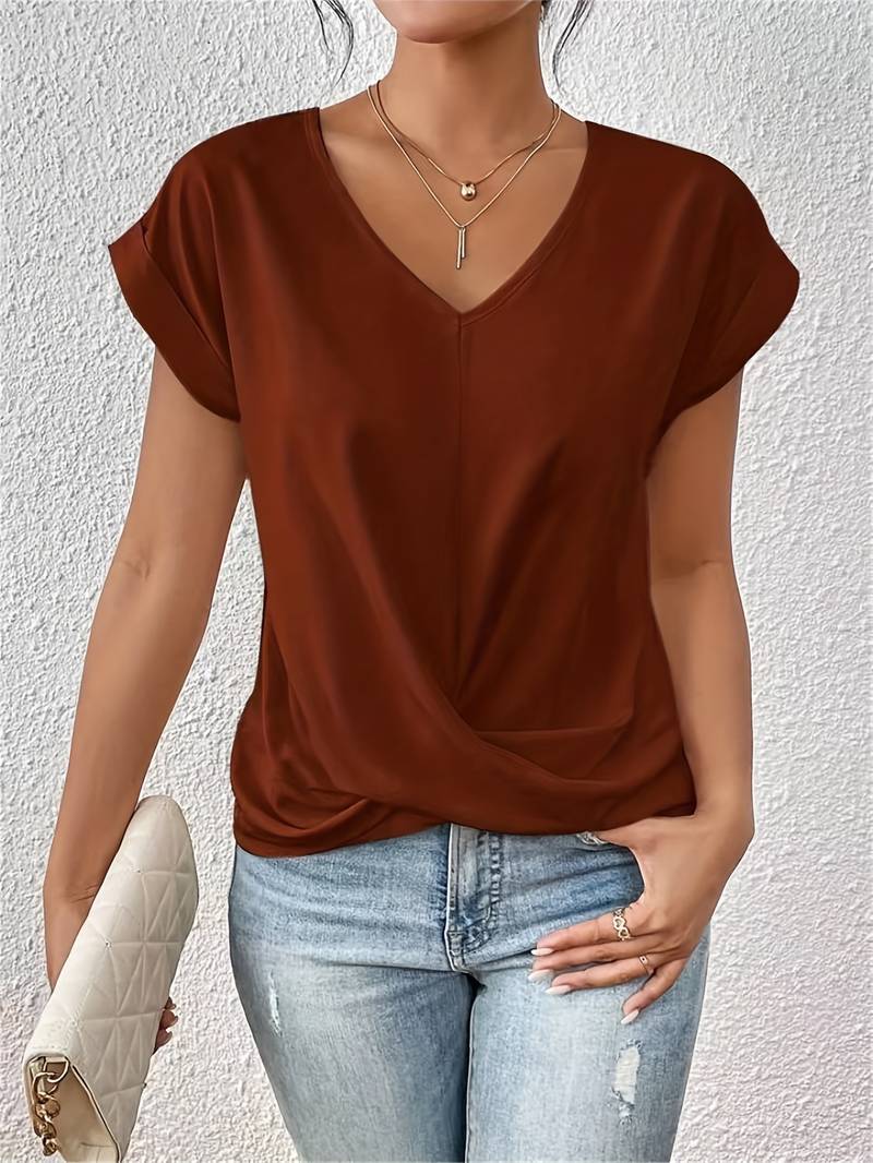Zinnia – Tricou Lejer cu Mâneca Scurtă