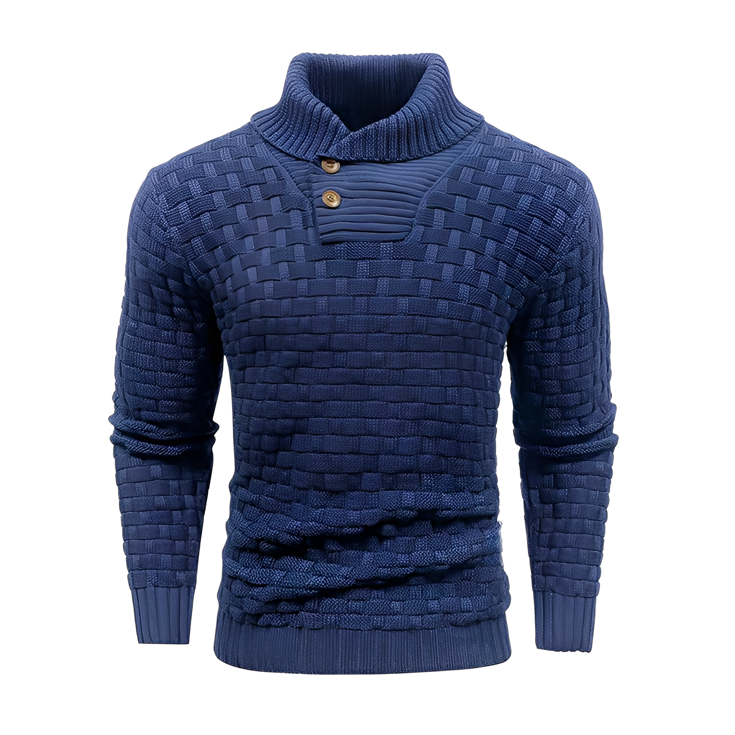 Branson - Pulover lejer din tricot cu guler înalt pentru bărbați