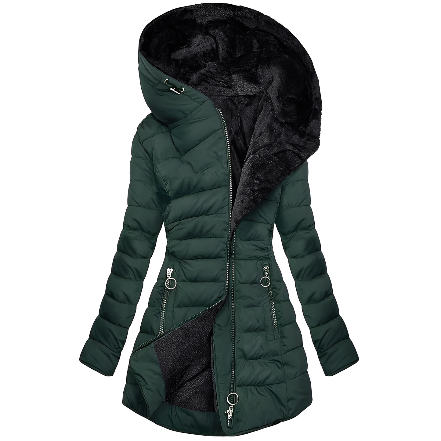 Helena - Jachetă din pluș călduros cu glugă pentru femei