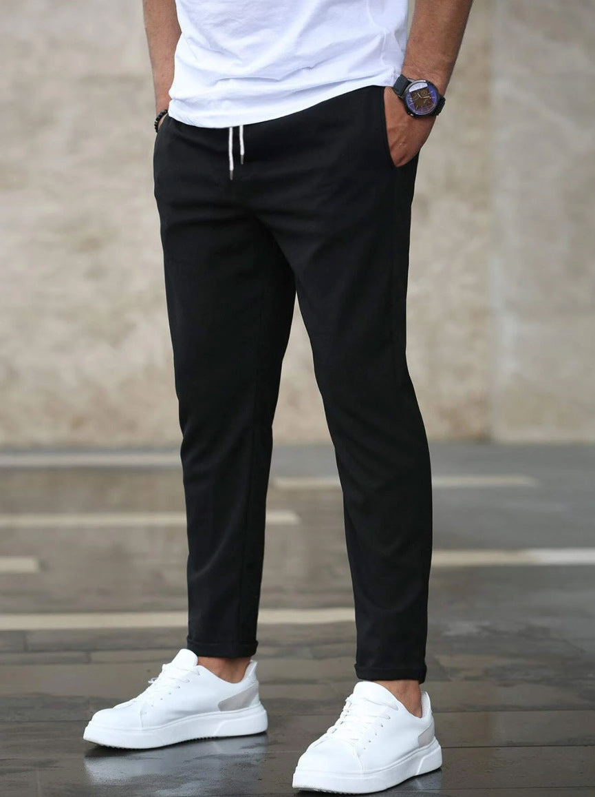 Allan - Pantaloni lați casual cu șnur pentru bărbați