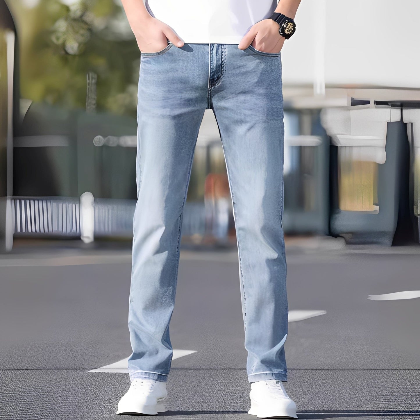 Winfred - Jeans Skinny Elastic pentru Bărbați