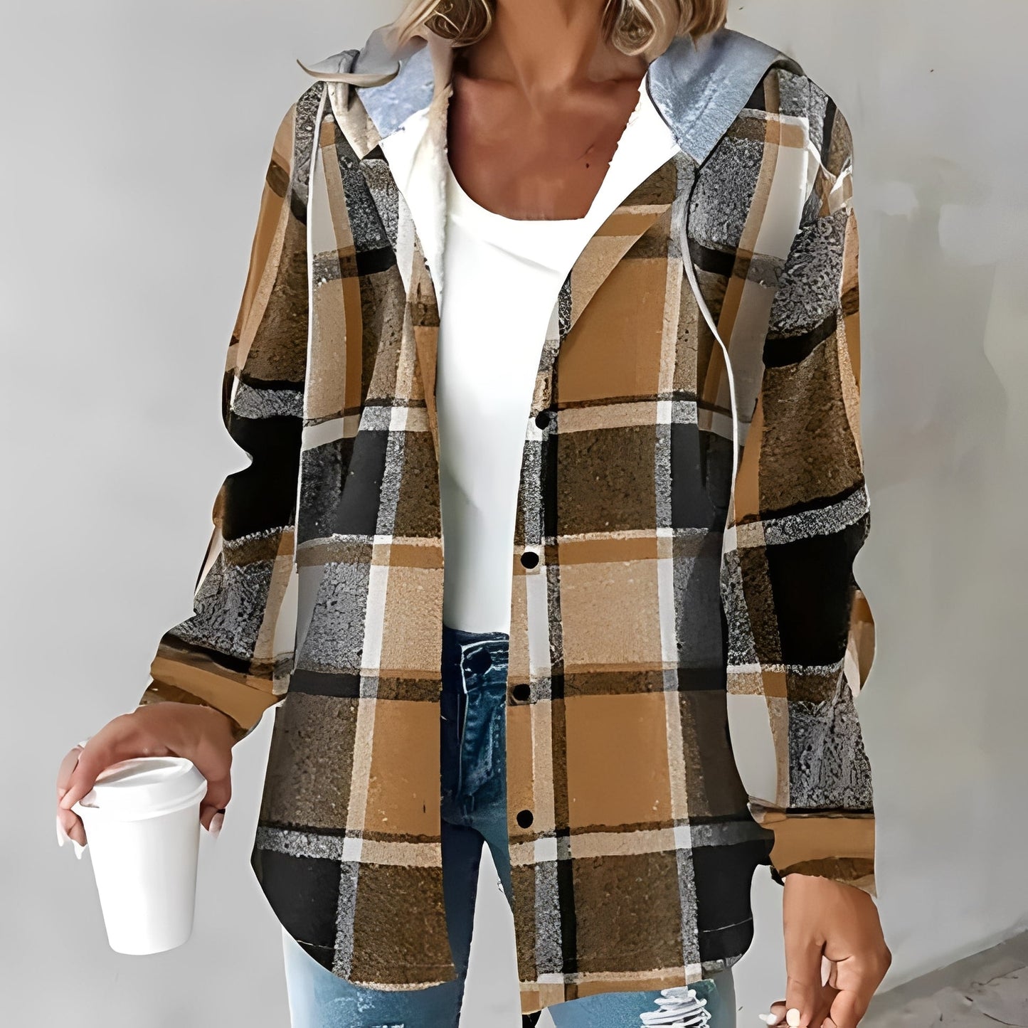 Briana - Jachetă comodă și lejeră cu glugă pentru femei