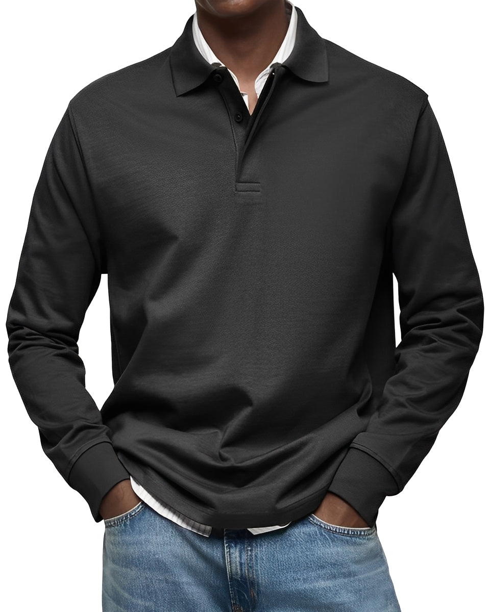 Rowan - Polo cu mânecă lungă elegant pentru bărbați