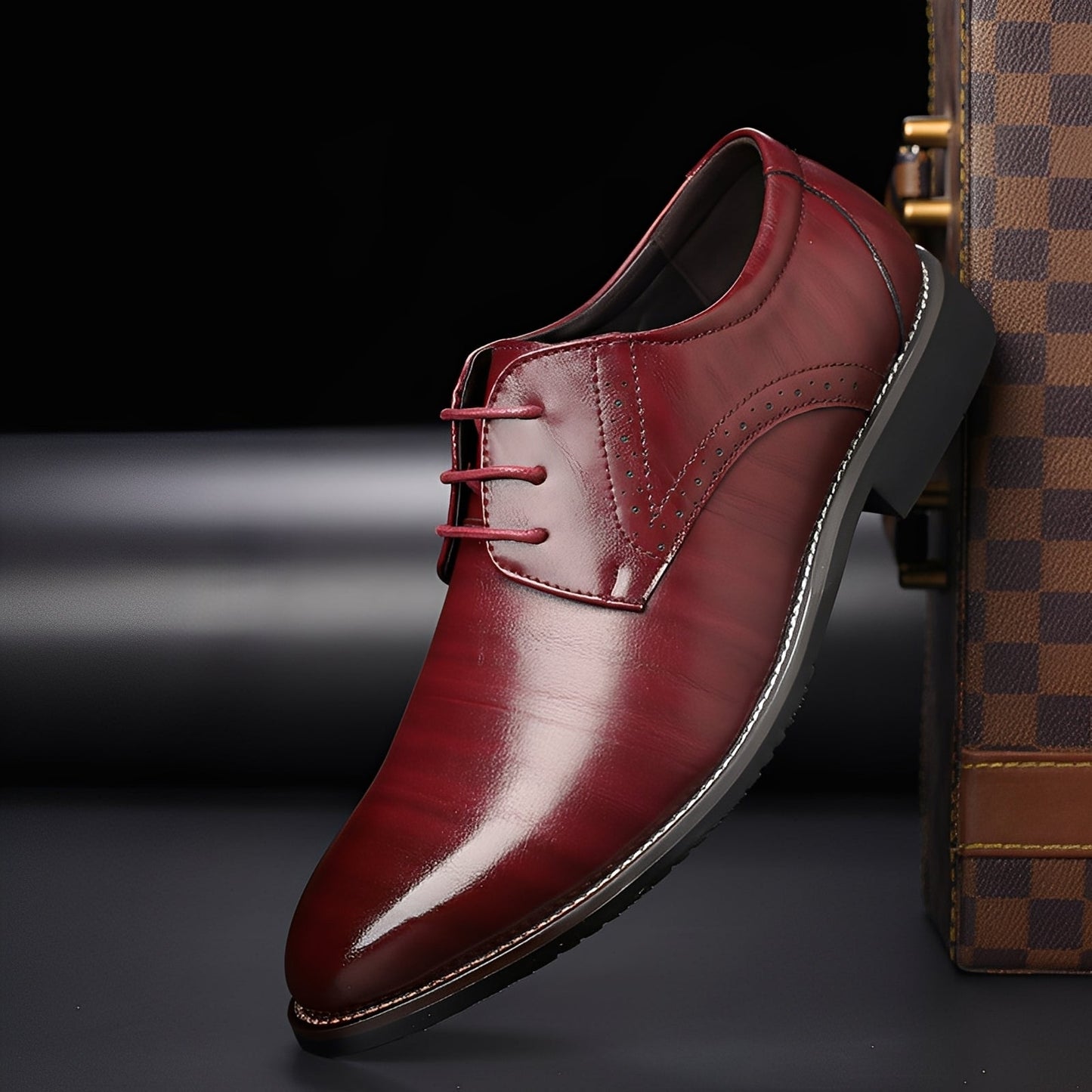 Beckham - Pantofi eleganți cu șiret în stil brogue pentru bărbați