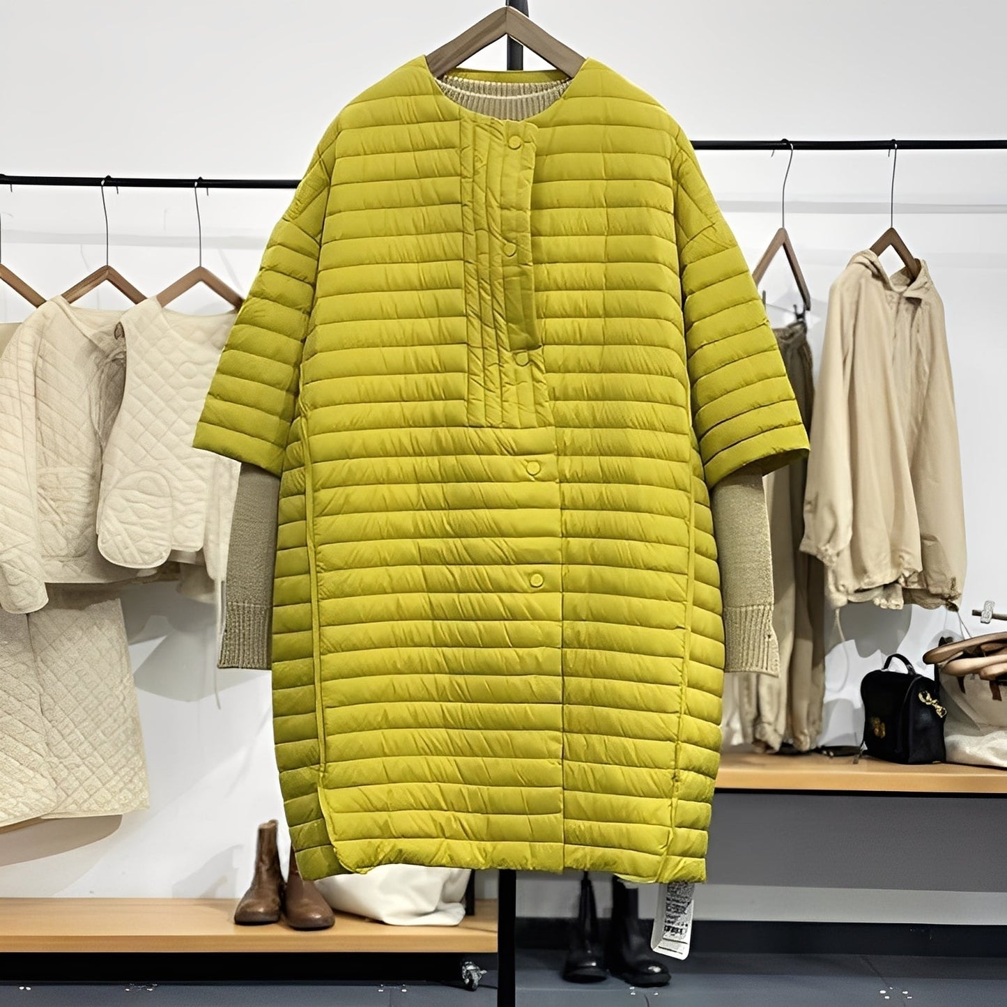 Gladys - Manta casuală mărime mare cu nasturi pentru femei