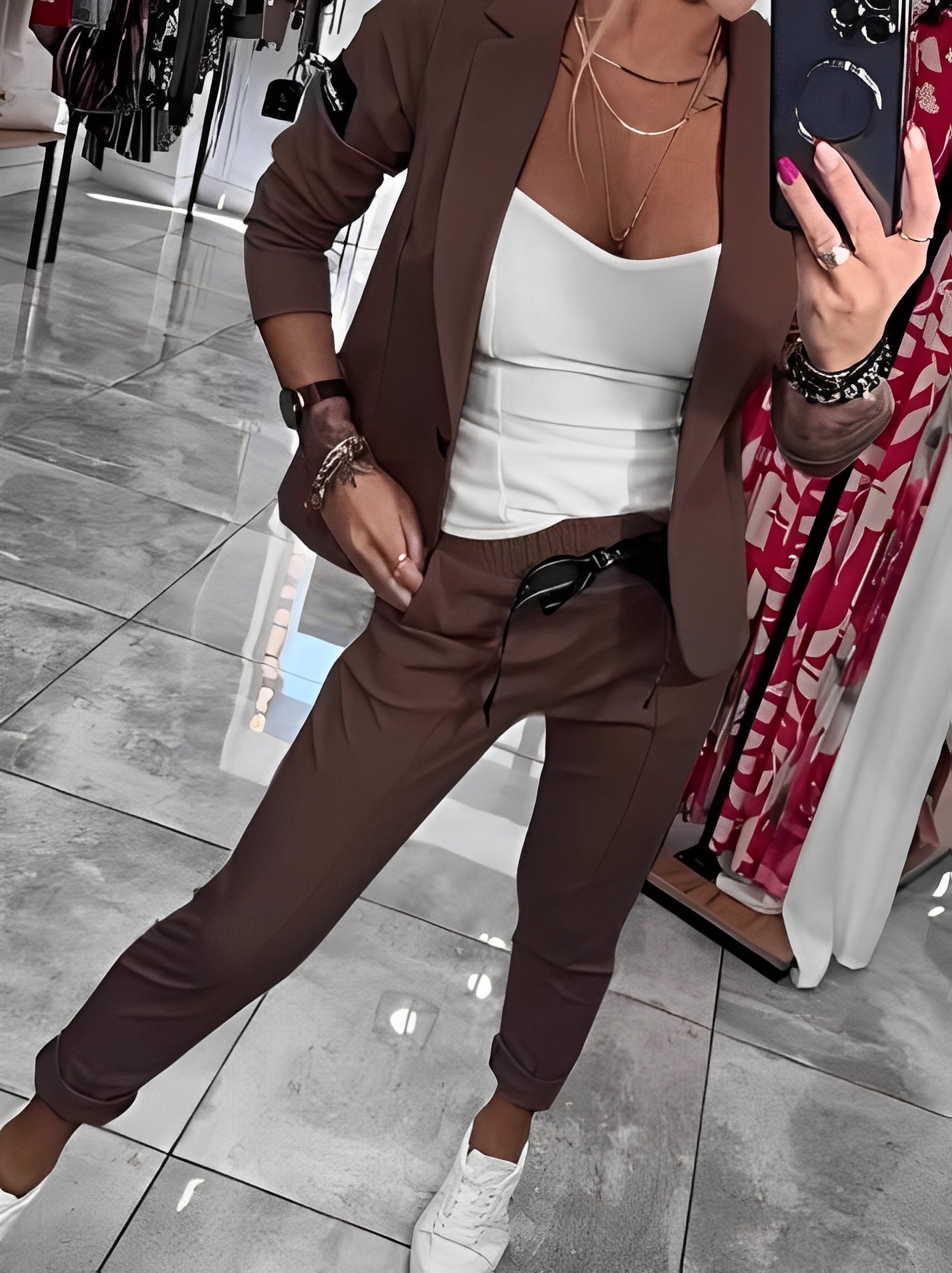 Kassandra - Set elegant de costum lejer pentru femei