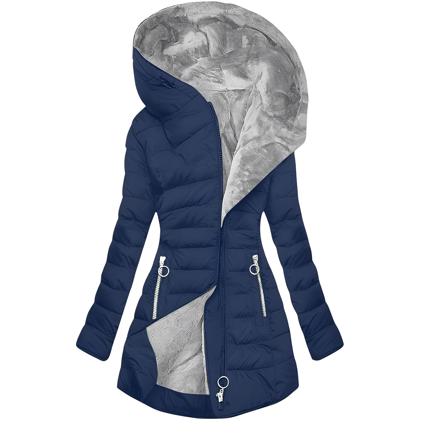 Helena - Jachetă din pluș călduros cu glugă pentru femei