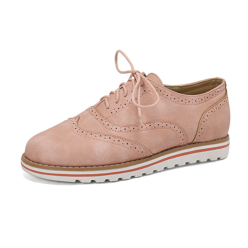 Gemma - Pantofi Derby casual din piele întoarsă pentru femei