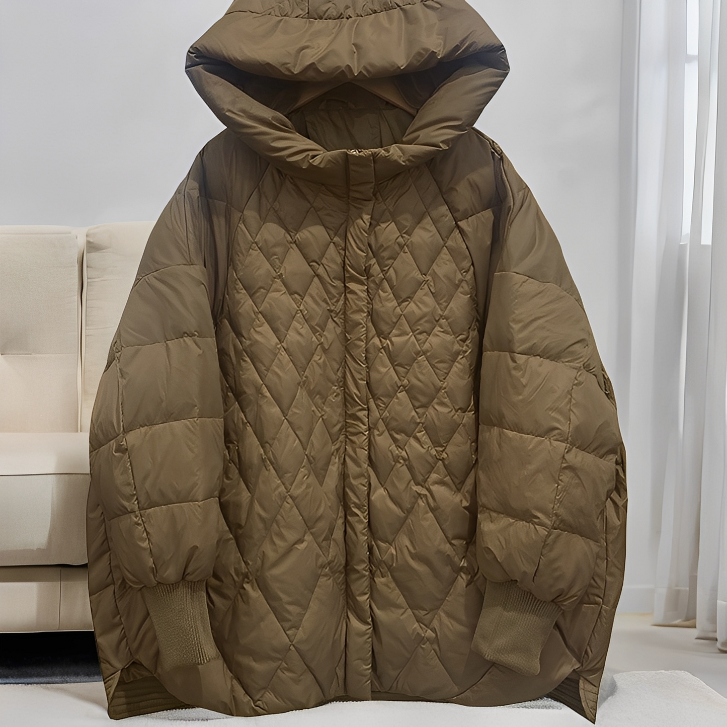 Abigail - Geacă de iarnă lejeră cu fermoar pentru femei