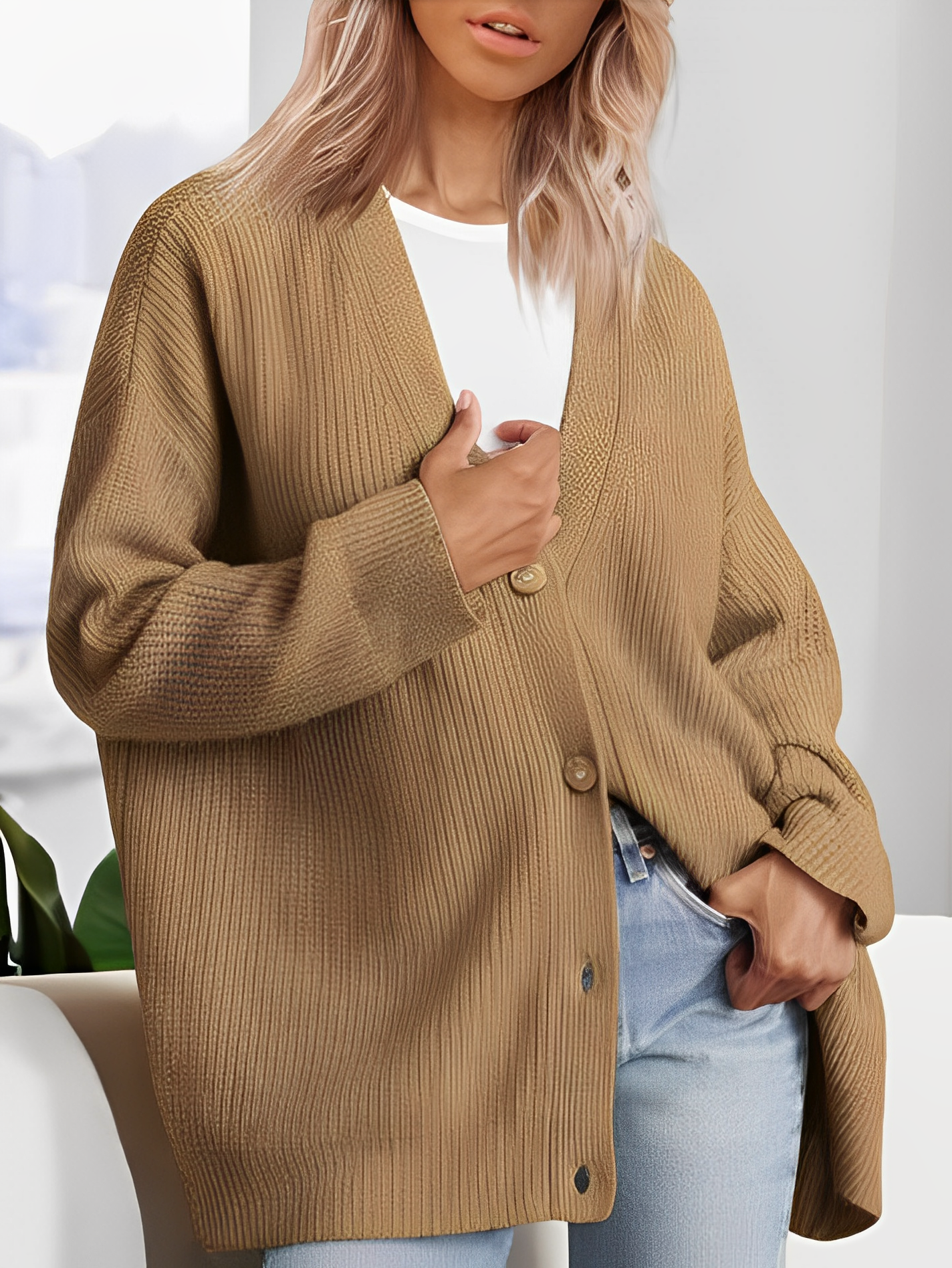 Kelcey - Cardigan confortabil din cașmir pentru femei