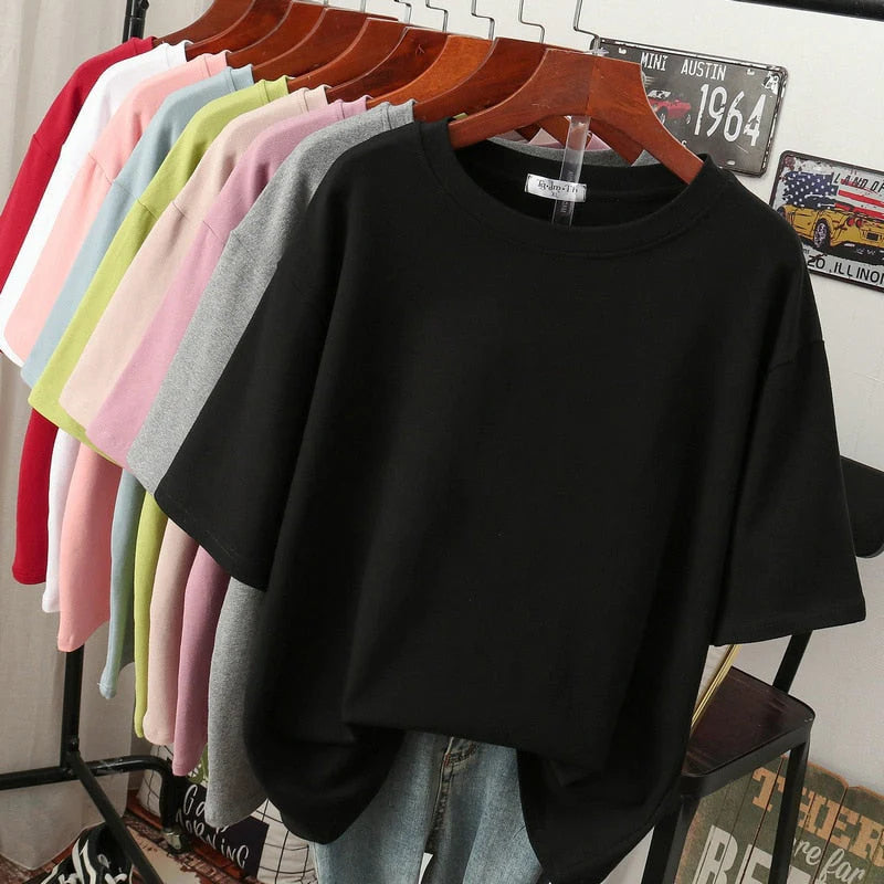 Arabella - Tricou de bumbac lejer și mare pentru femei
