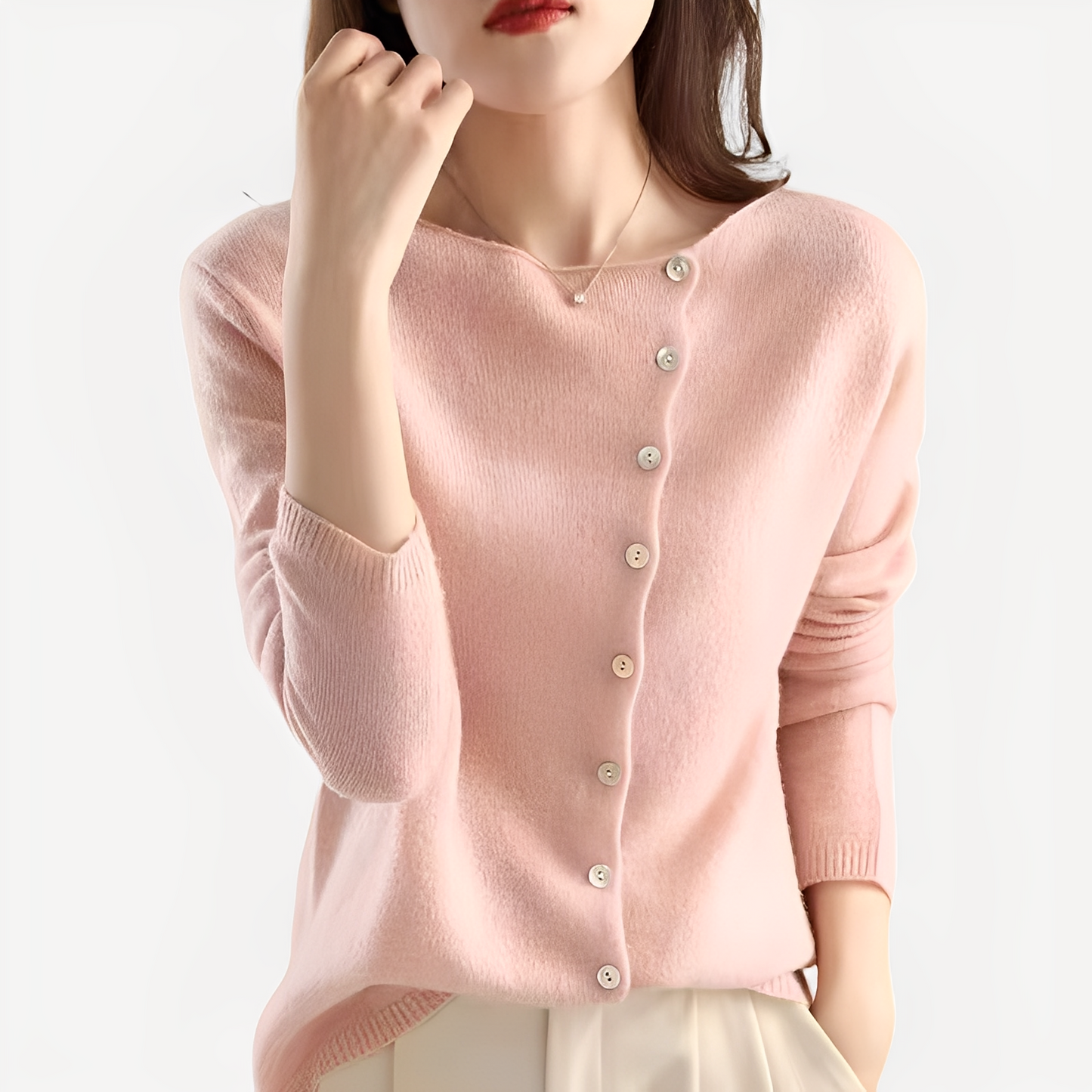 Daria - Cardigan cu un singur rând, călduros și elegant pentru femei
