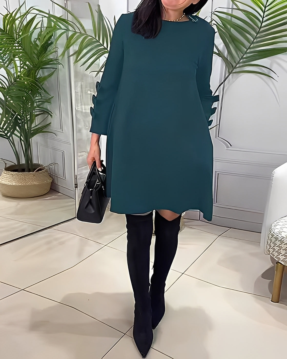 Elenora - Rochie elegantă cu mâne lungi pentru femei