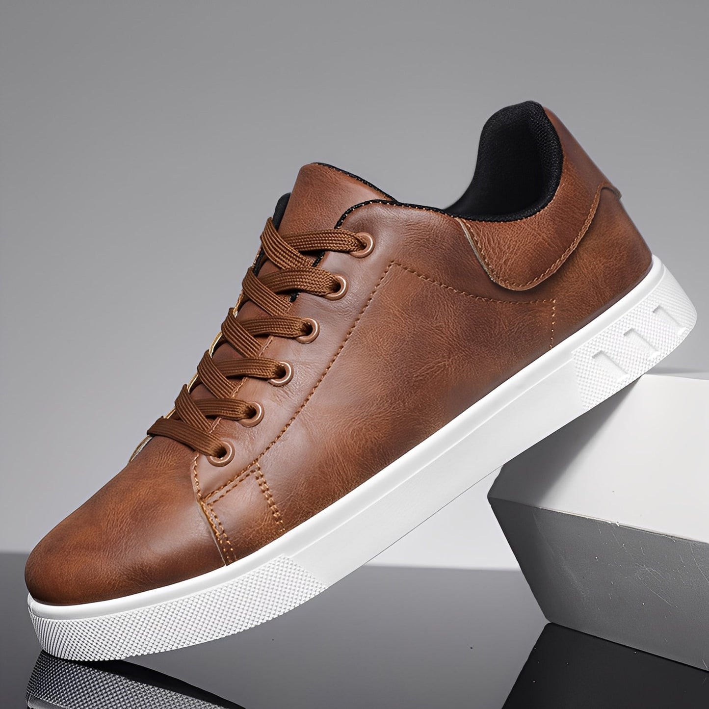 Jerome - Pantofi de piele plati moderni pentru bărbați