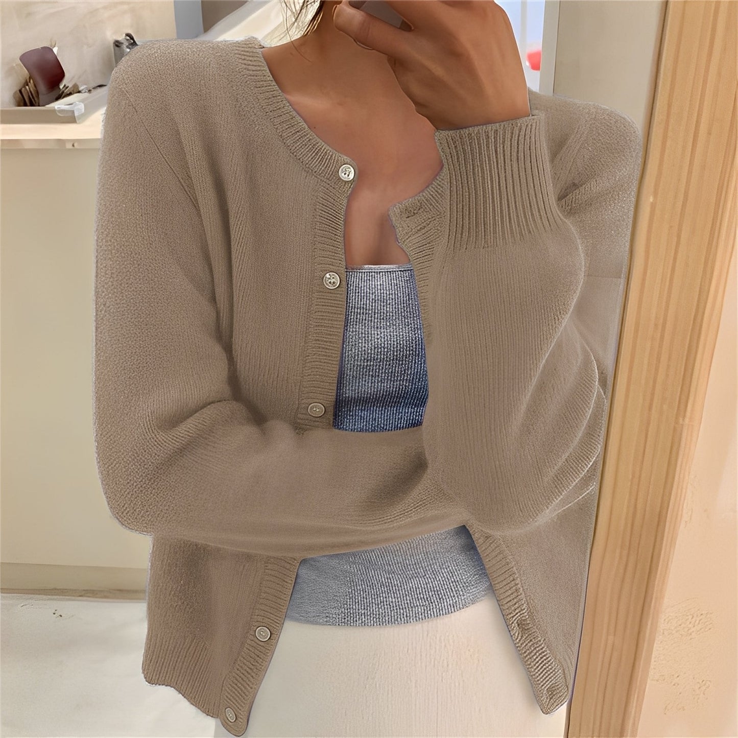 Jaqueline - Cardigan tricotat elegant și simplu pentru femei