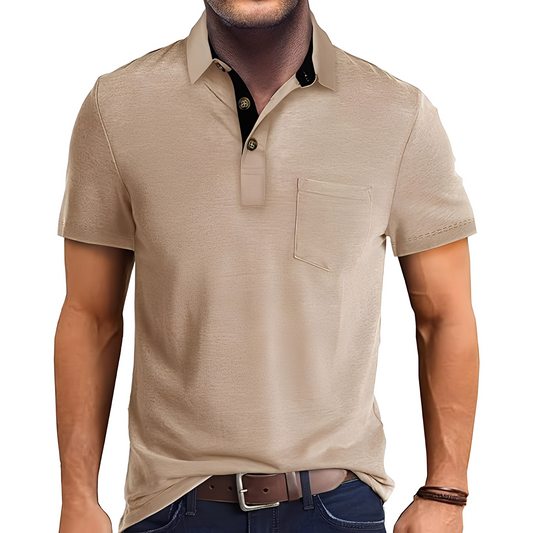 Abner - Tricou polo retro cu mâneci scurte pentru bărbați