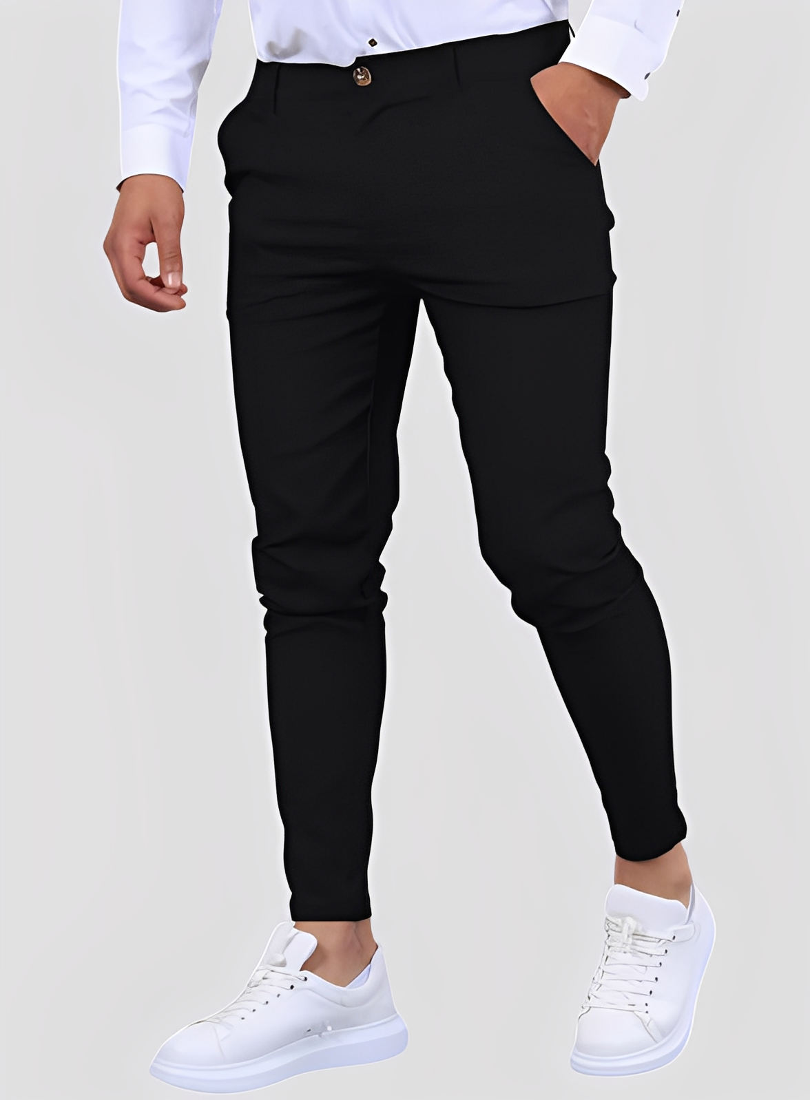 Reynard - Pantaloni pentru bărbați, skinny, formali și flexibili
