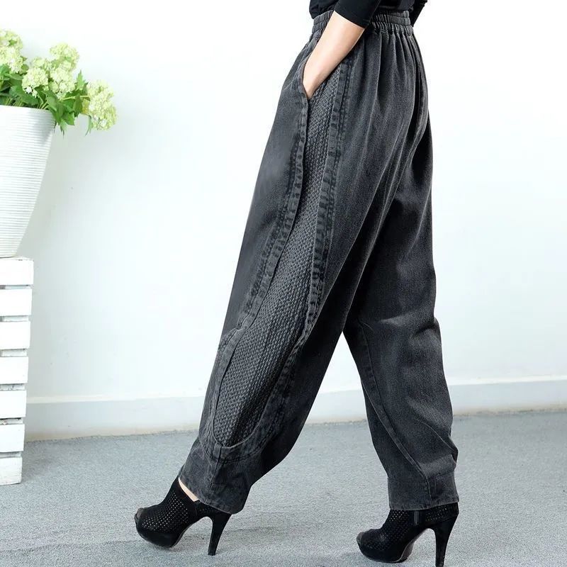 Tawnee - Pantaloni scurți Harem Patchwork Relaxați pentru Femei