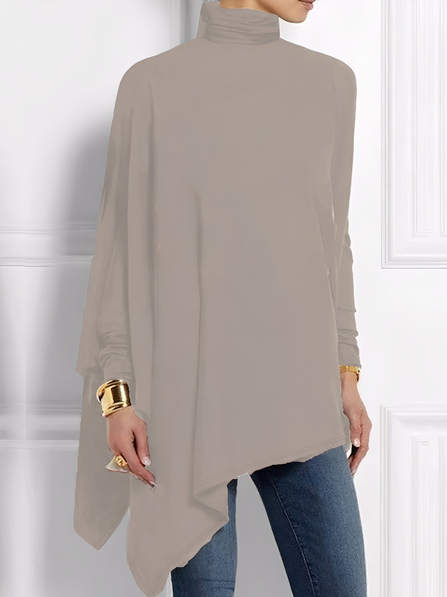 Kalysta - Bluza asimetrică stilată Fleece pentru femei