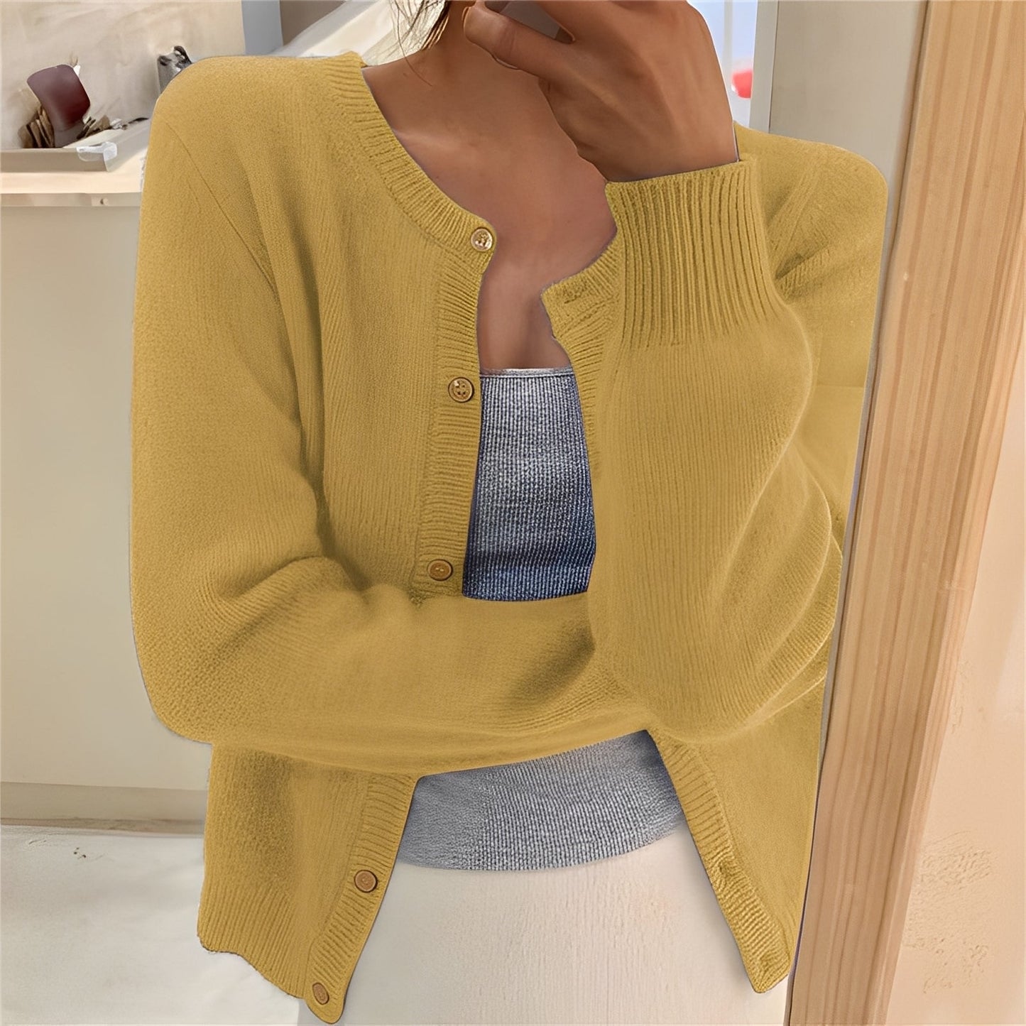 Jaqueline - Cardigan tricotat elegant și simplu pentru femei