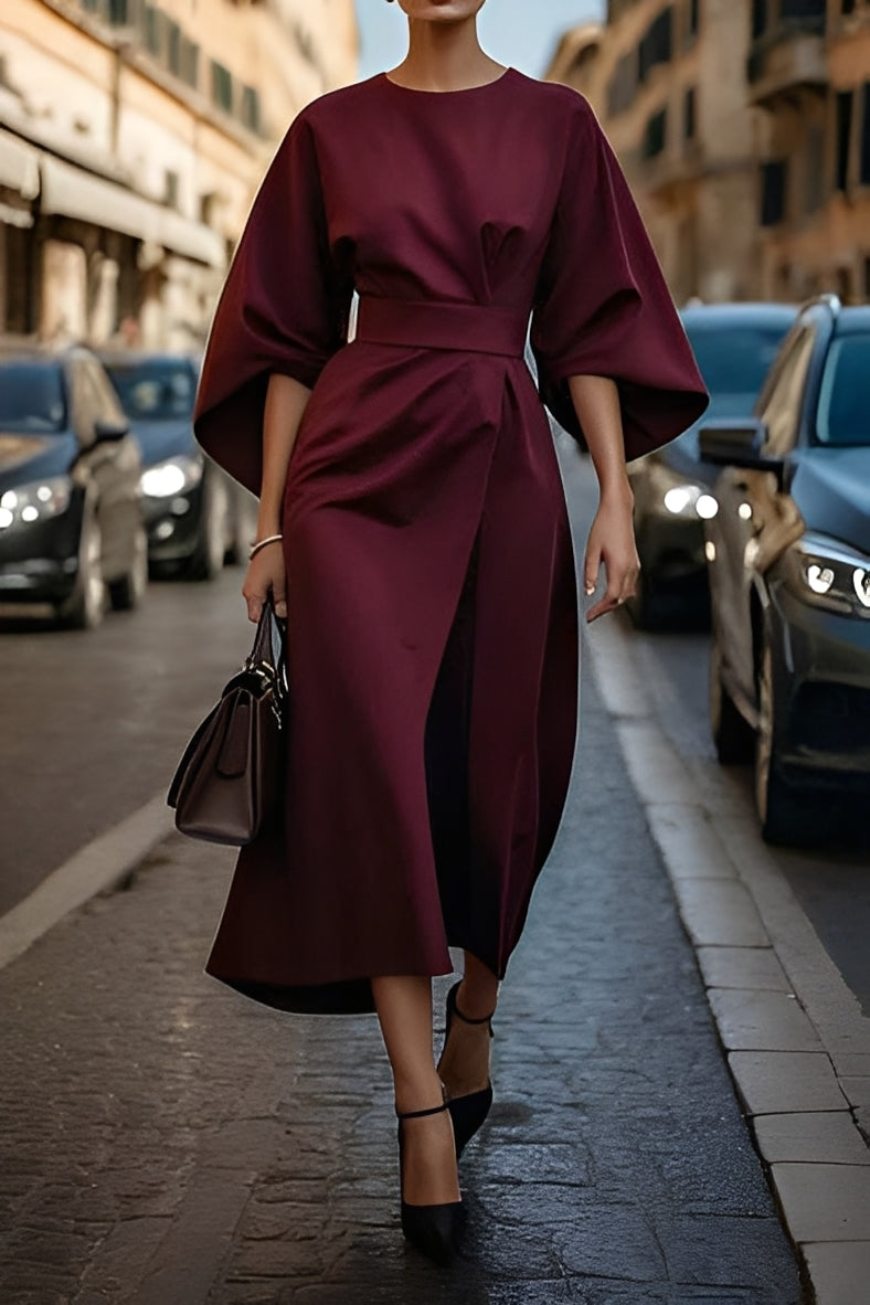 Elena - Rochie elegantă și lejeră cu curea pentru femei