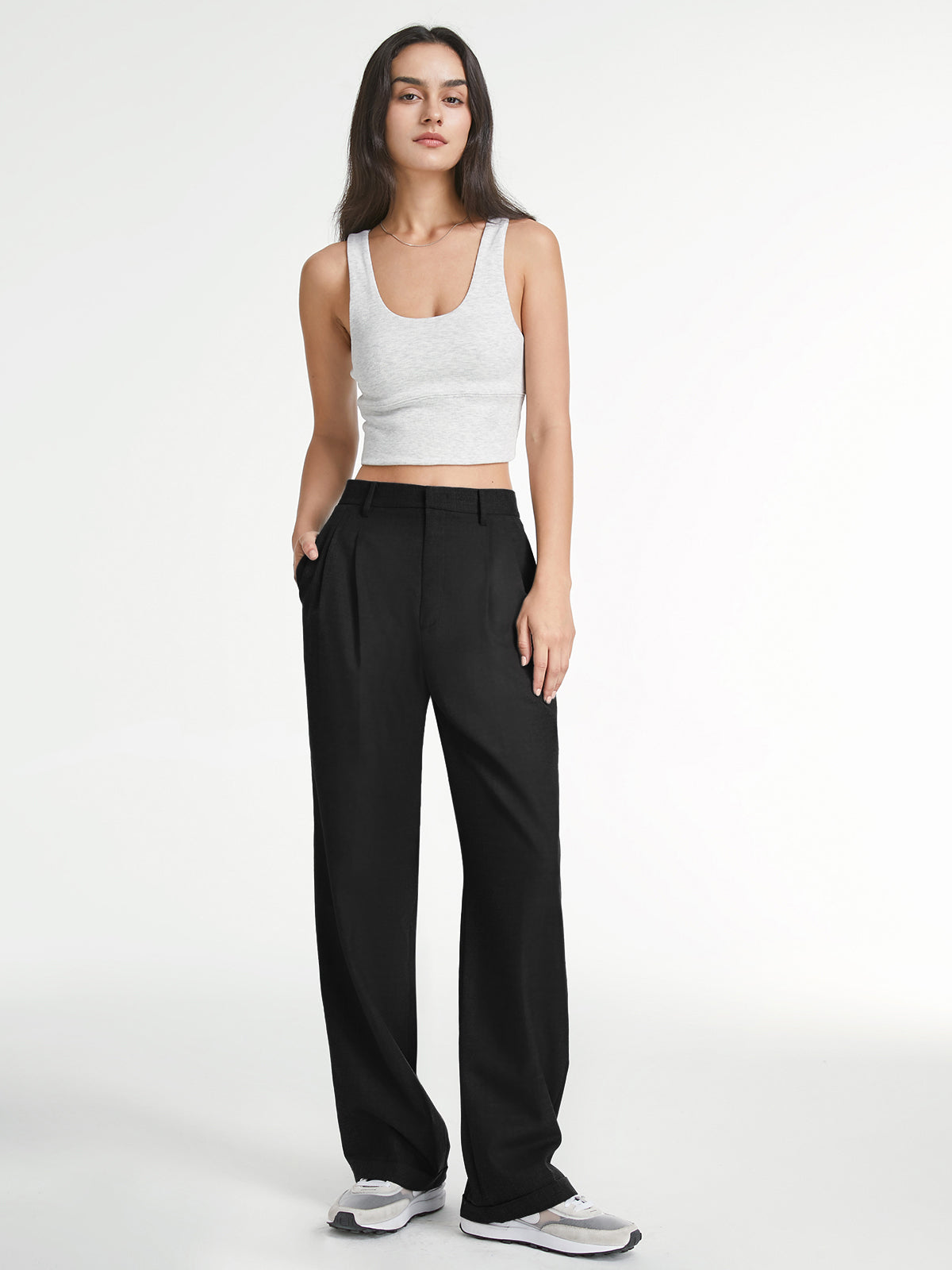 Amira – Pantaloni Drepți Bleu
