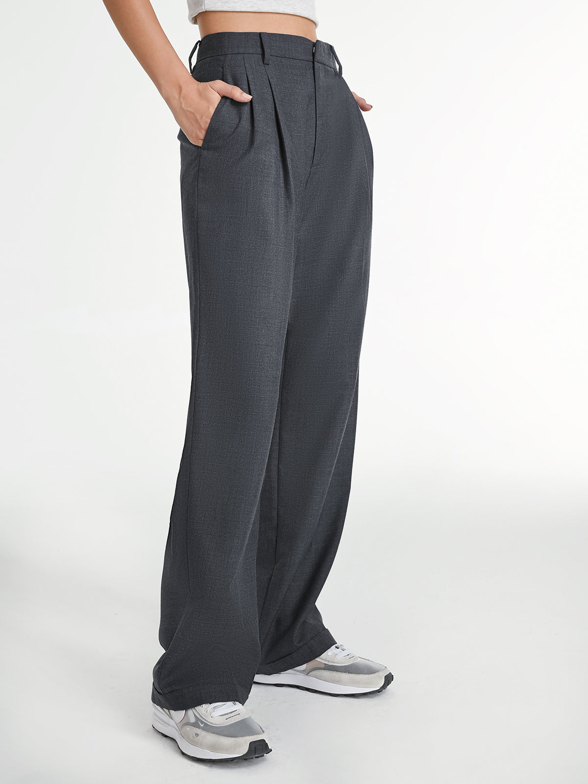 Amira – Pantaloni Drepți Bleu