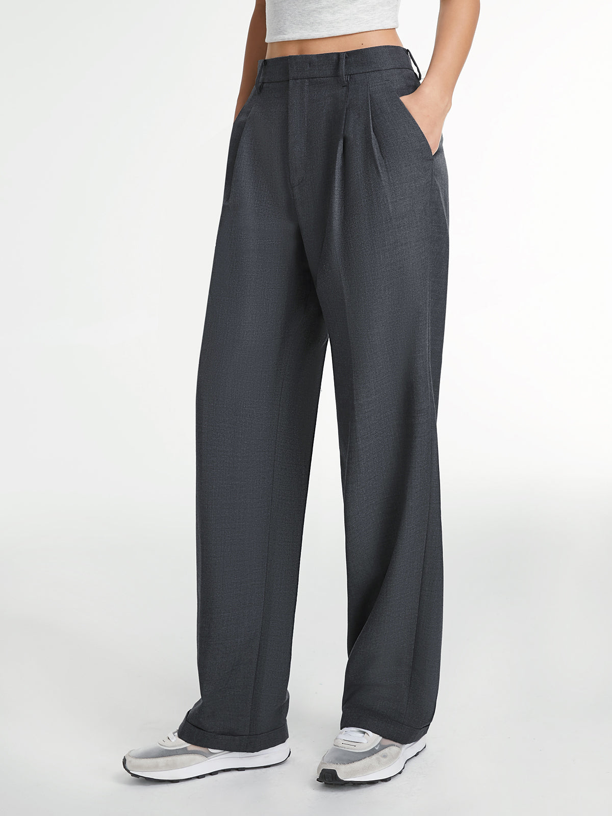 Amira – Pantaloni Drepți Bleu