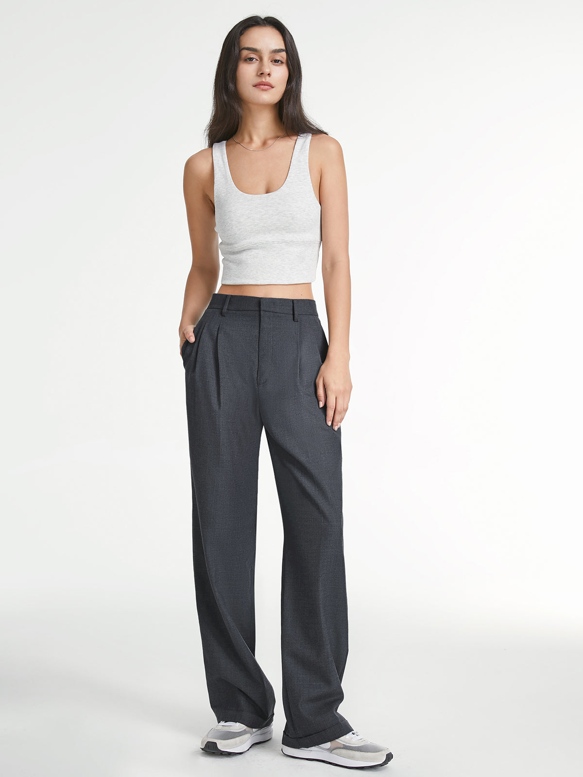 Amira – Pantaloni Drepți Bleu